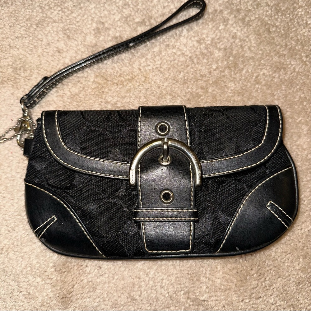 Black Coach Wristlet